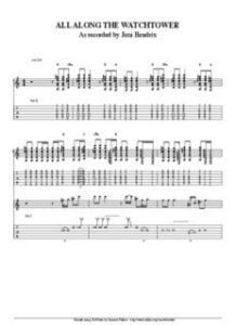All Along The Watchtower Guitar Tab