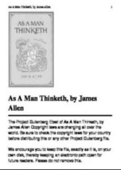 As A Man Thinketh PDF Free Download