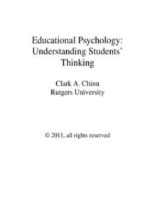 Educational Psychology : Understanding Student's Thinking
