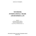 Textbook International Trade and Business Law