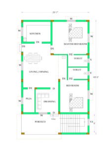 30x50 House Plans East Facing