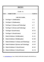 Class 9 CBSE Test Paper & Solution PDF Free Download