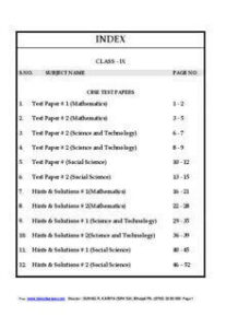 CLASS 9 CBSE TEST PAPER SOLUTION