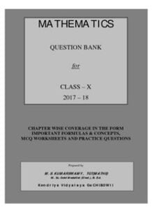 Maths Question Bank Class - 10