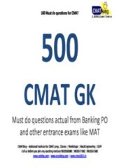 500 CMAT GK PDF Free Download