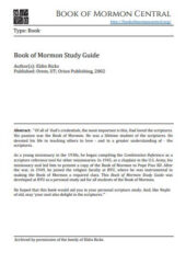 Book of Mormon Study Guide PDF Free Download
