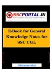 E-Book for General Knowledge Notes for SSC CGL PDF Free Download