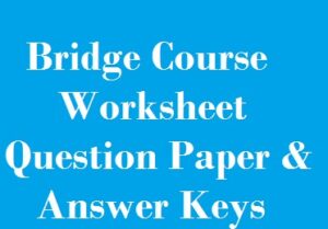 Bridge Course Answer Key
