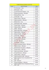 D Mart Products Price List PDF Free Download