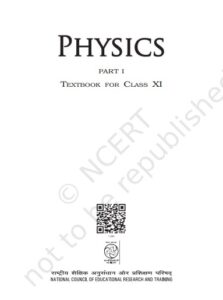 Physics Part 1 Text Book For Class 11