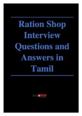 Ration Shop Interview Questions and Answers in Tamil PDF Free Download