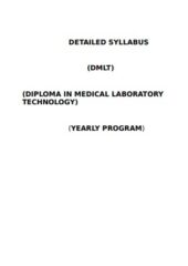 DMLT Course Information Yearly Program PDF Free Download
