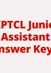 KPTCL Answer Key 2022 PDF Free Download