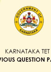 Karnataka TET Previous Question Paper PDF Kannada Free Download