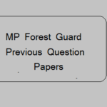 MP Forest Guard Previous Year Question Papers