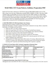 MAH MBA CET Exam Pattern PDF Free Download