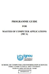 Programme Guide For Master Of Computer Applications